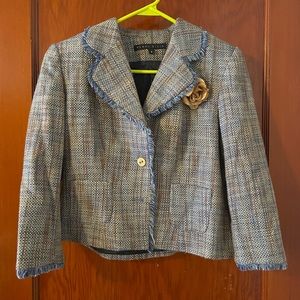 Perry Ellis Jacket with Flower Pin